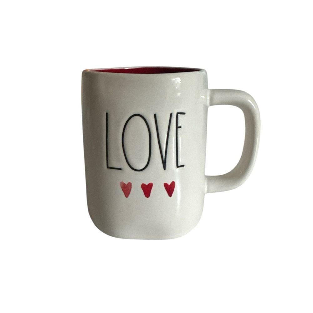 Rae Dunn White and Red Love Mug NWOT
